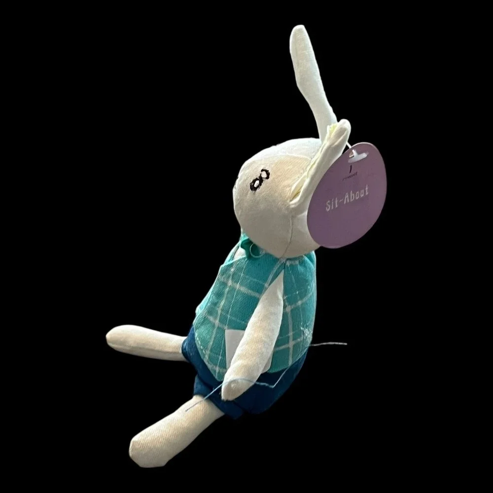 Target Easter Bunny Sit-About Plush Set White Brown 234280243 NEW